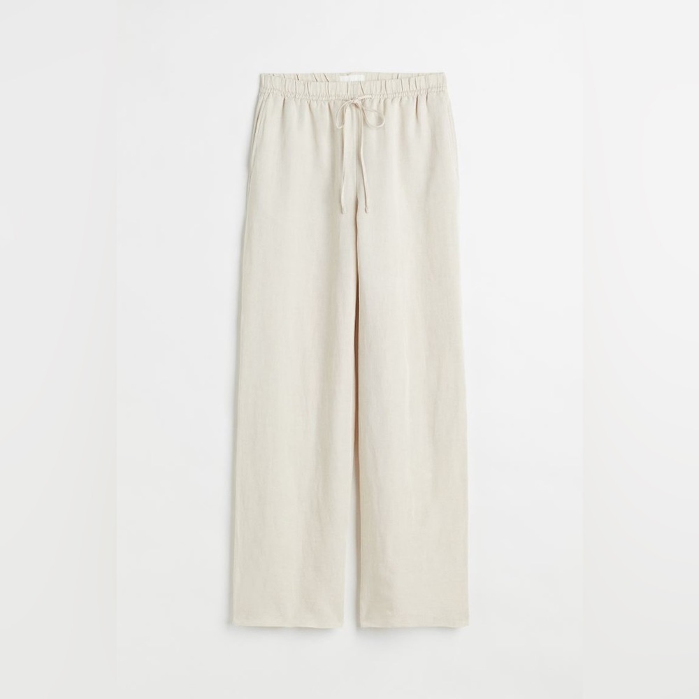 Linen blend pants